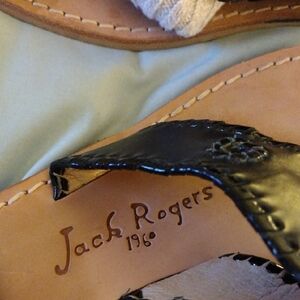 Jack Rogers Black Leather Sandals